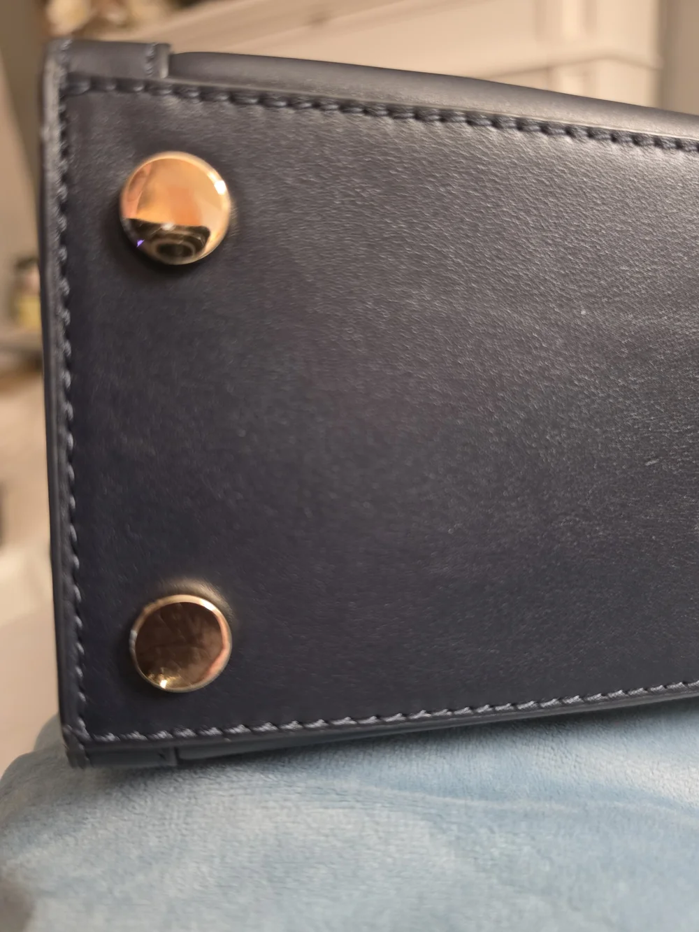 MK Org Price $298-Classic Black Real Leather Shoulder Bag with Gold Hardware